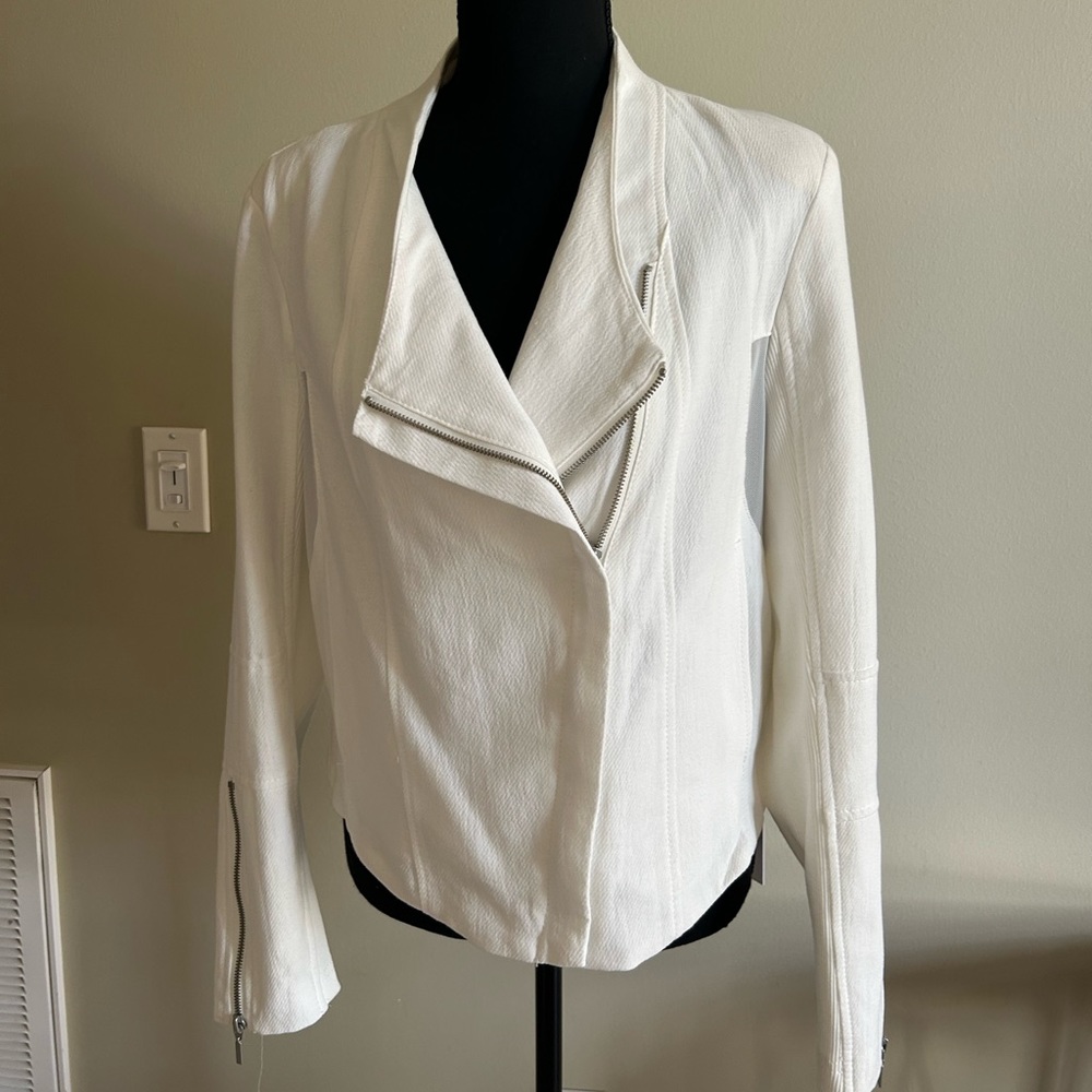BLANKNYC moto jacket, white, new with tags size Large